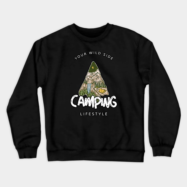 Camping Lifestyle Crewneck Sweatshirt by Pacific West